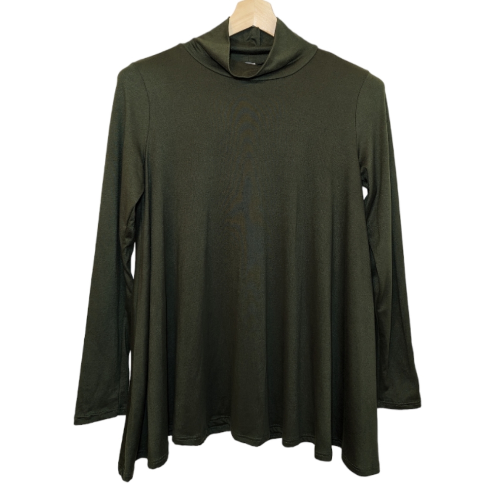 NWOT | Acting Pro Funnel Neck Olive Green A Line Tunic